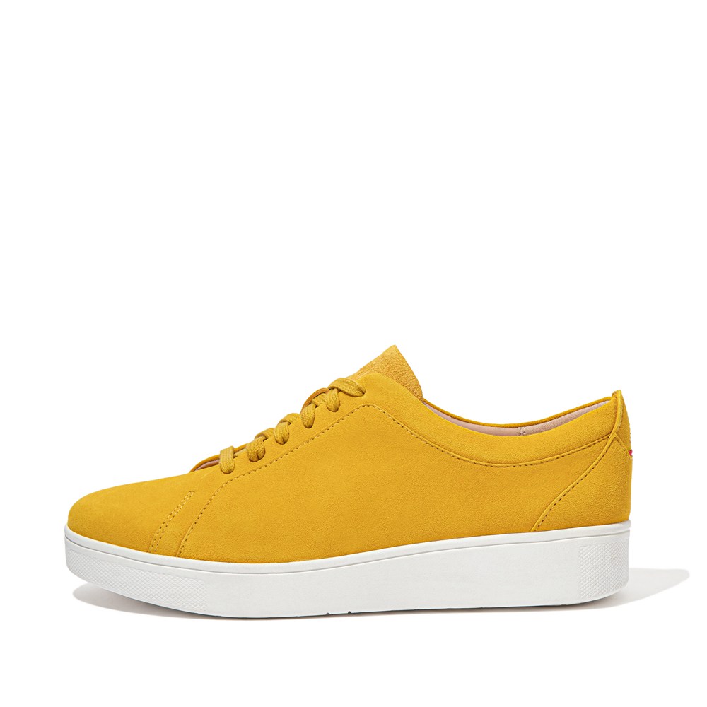 Fitflop Womens Sneakers - Rally Suede - Yellow - 354-SBMILF